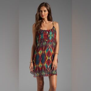 Alice + Olivia Rhi Tiered Hem Tank Dress in Tribal Diamond